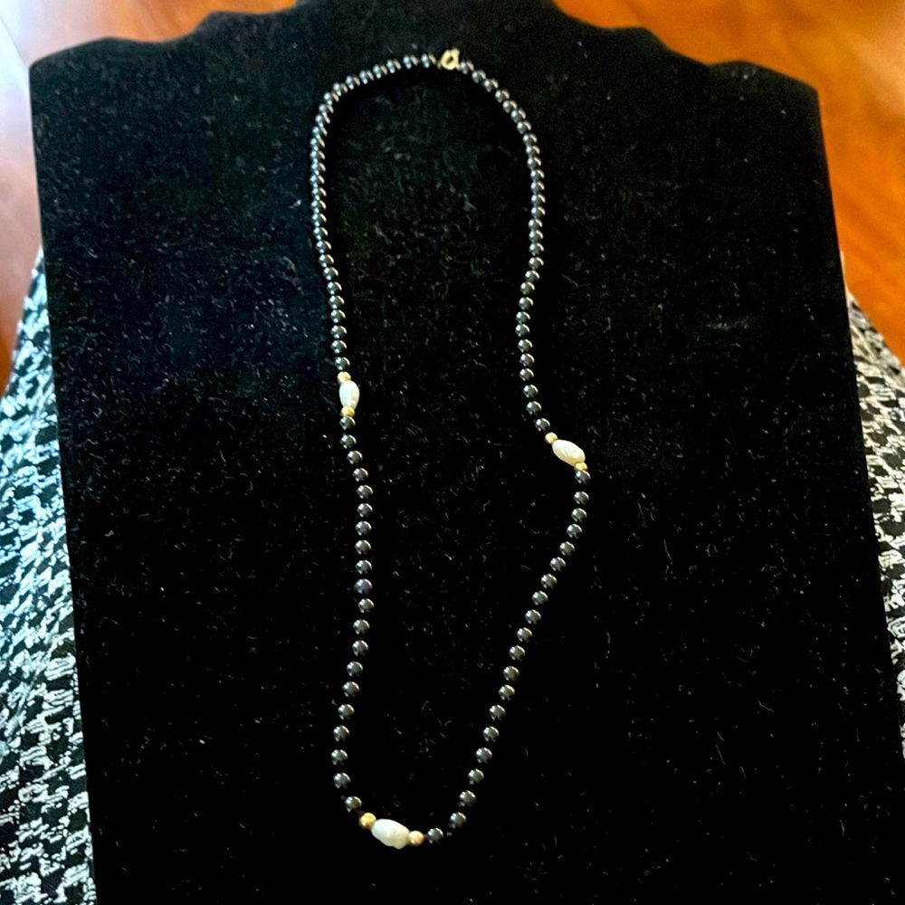New Bead Necklace. 14k gold stamped